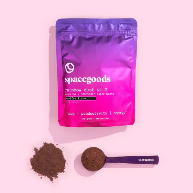 Spacegoods avis et test 🌈 Rainbow Dust – Pour l’énergie mentale & la concentration