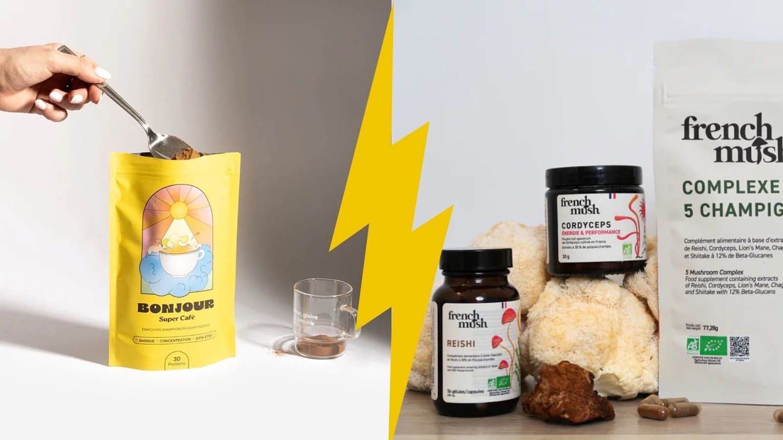French Mush ou Bonjour : quelle marque de champignons adaptogènes choisir en 2025 ? (comparatif clair, honnête)
